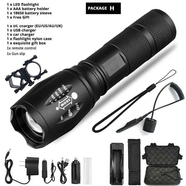 Waterproof Mini LED Flashlight Rechargeable Tactical Torch