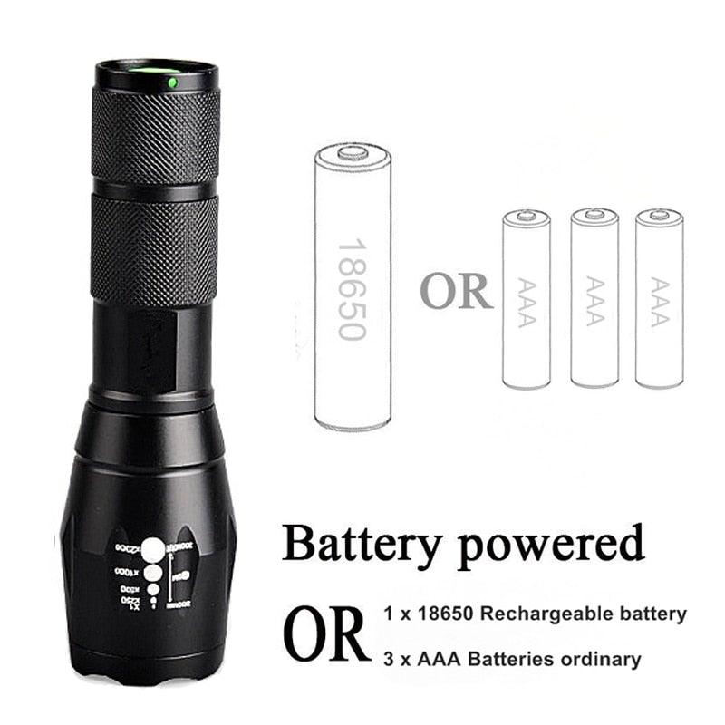 Waterproof Mini LED Flashlight Rechargeable Tactical Torch