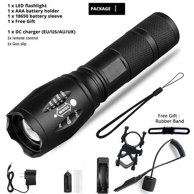 Waterproof Mini LED Flashlight Rechargeable Tactical Torch