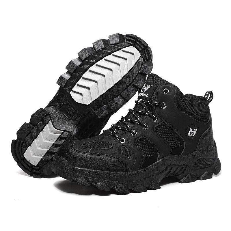 Men's Winter Fur Waterproof Anti-Slip Hiking Boots