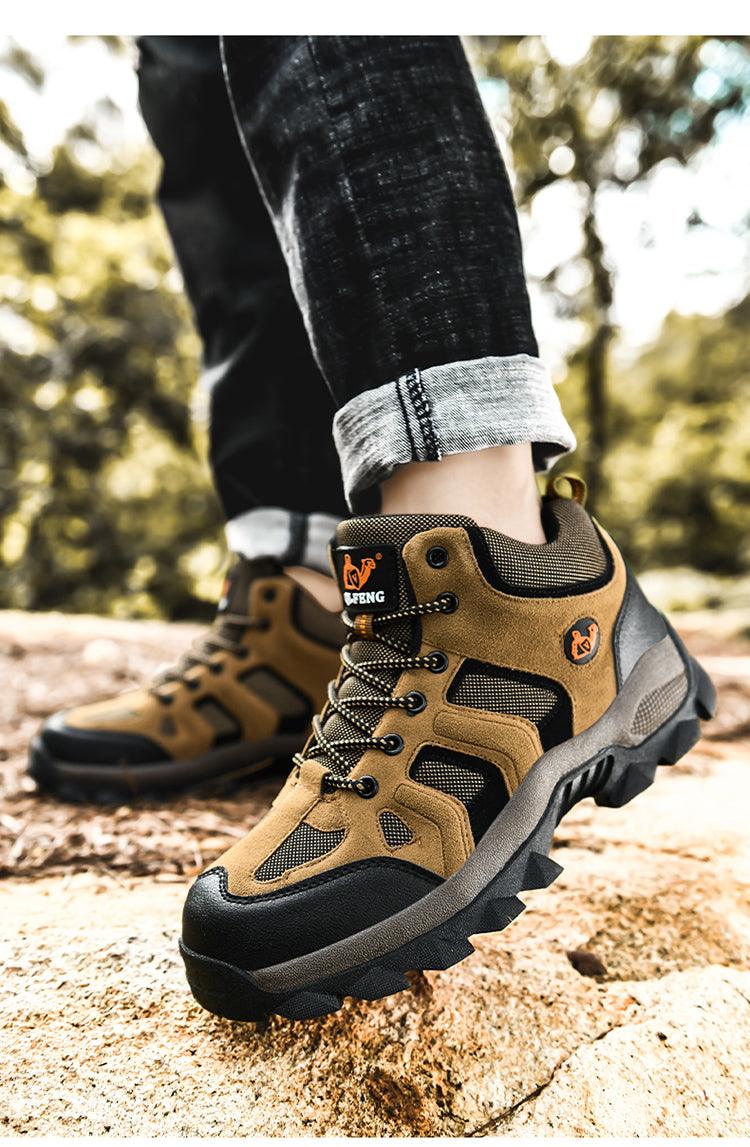 Men's Winter Fur Waterproof Anti-Slip Hiking Boots