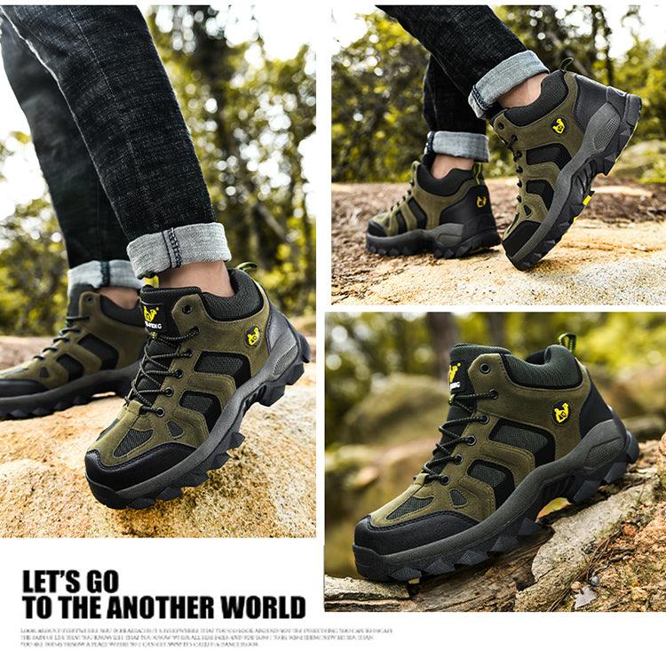 Men's Winter Fur Waterproof Anti-Slip Hiking Boots