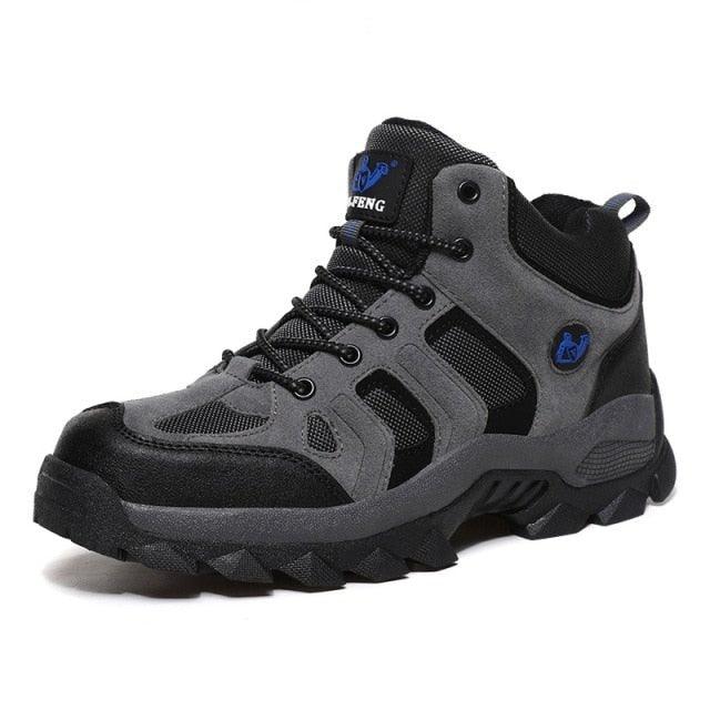 Men's Winter Fur Waterproof Anti-Slip Hiking Boots