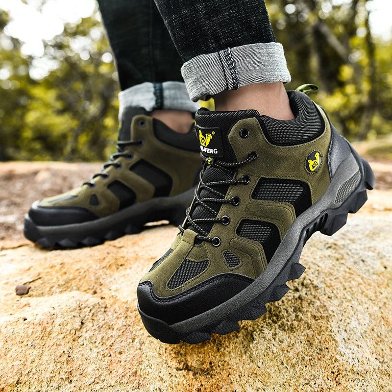 Men's Winter Fur Waterproof Anti-Slip Hiking Boots