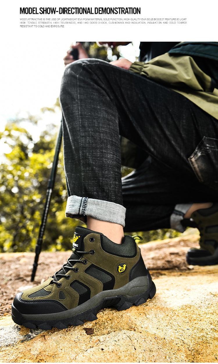 Men's Winter Fur Waterproof Anti-Slip Hiking Boots