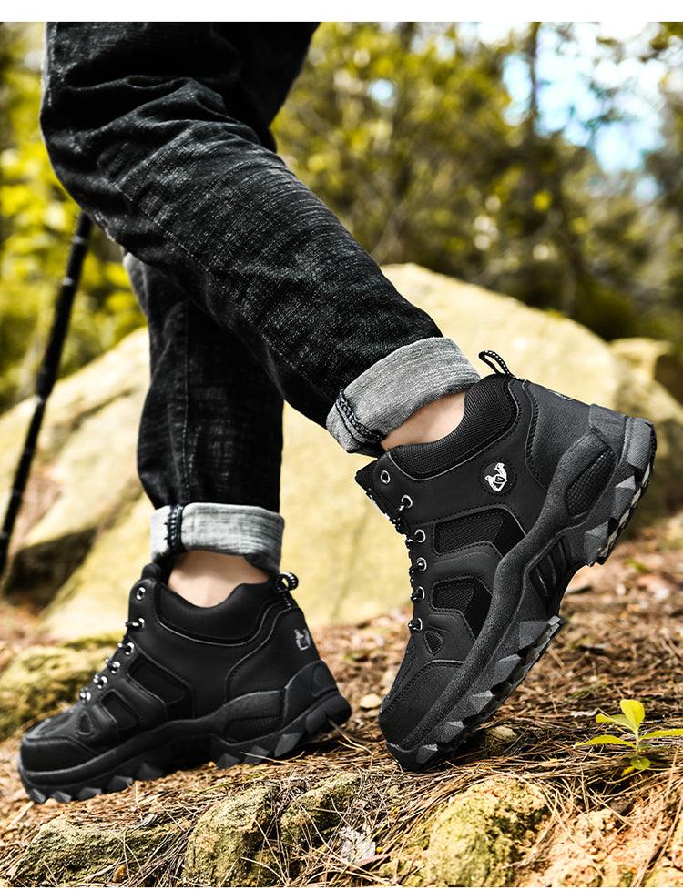 Men's Winter Fur Waterproof Anti-Slip Hiking Boots