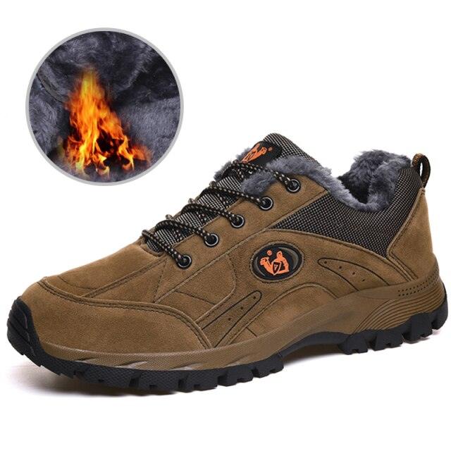 Men's Winter Warm Non-Slip Hiking Sneakers Outdoor Shoes