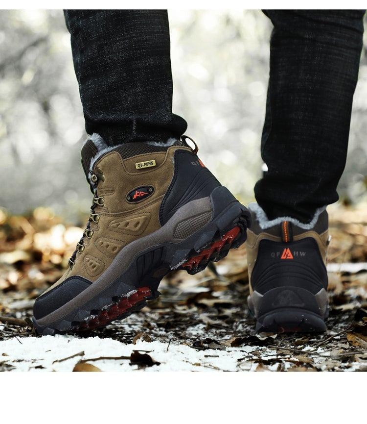 Men's Winter Warm Waterproof Non-Slip Hiking Boots