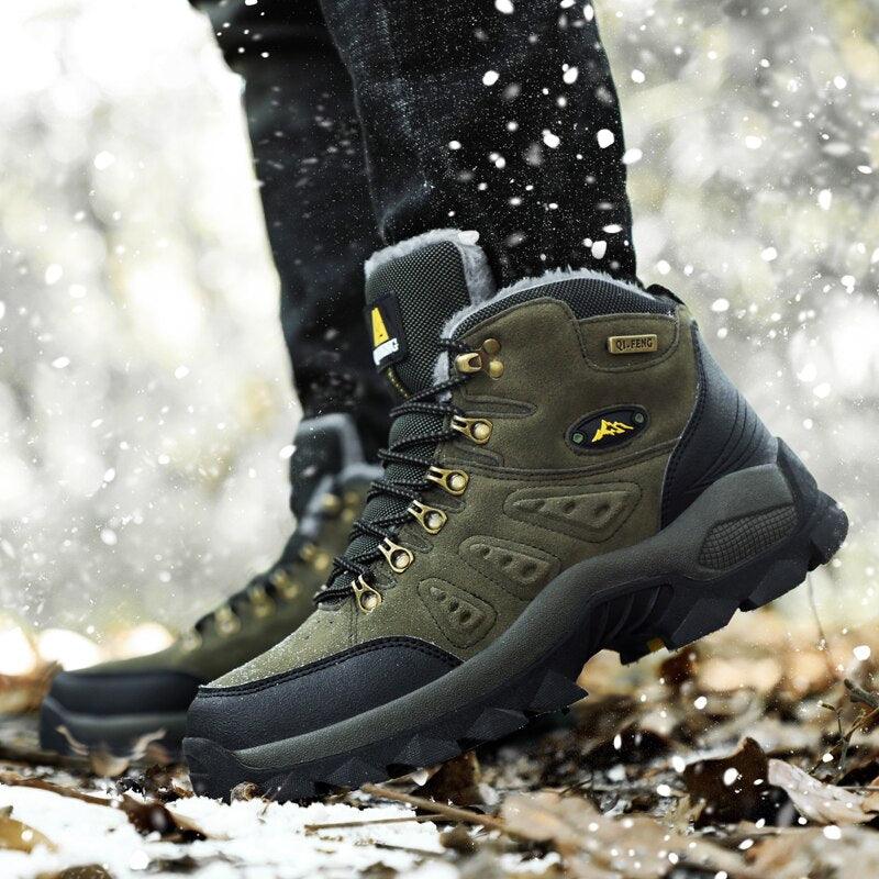Men's Winter Warm Waterproof Non-Slip Hiking Boots