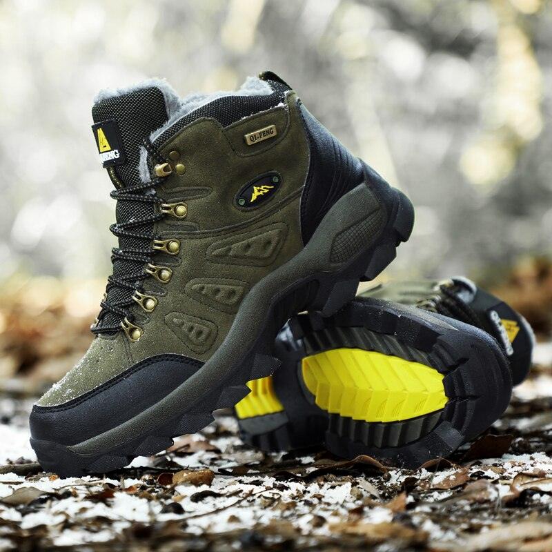 Men's Winter Warm Waterproof Non-Slip Hiking Boots