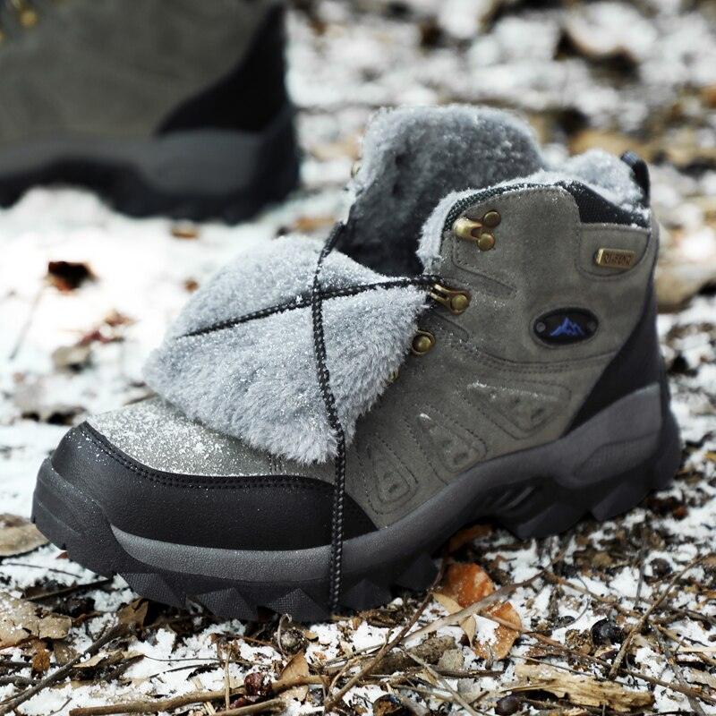 Men's Winter Warm Waterproof Non-Slip Hiking Boots