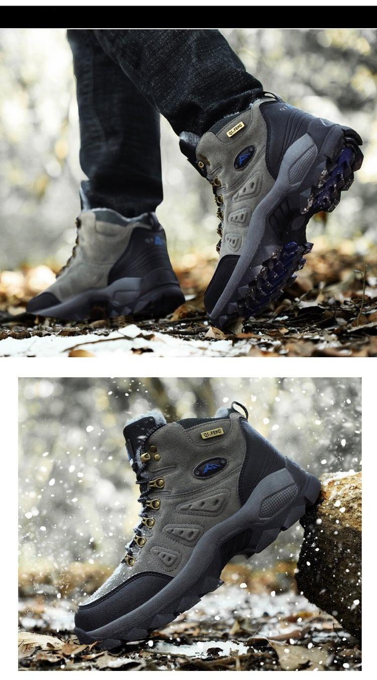 Men's Winter Warm Waterproof Non-Slip Hiking Boots